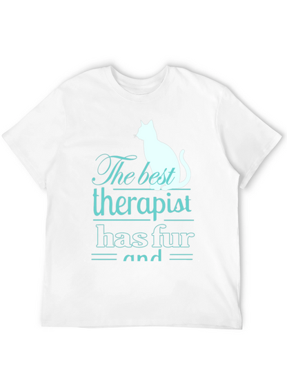 Cat Therapist T-Shirt - Funny Pet Lover Tee