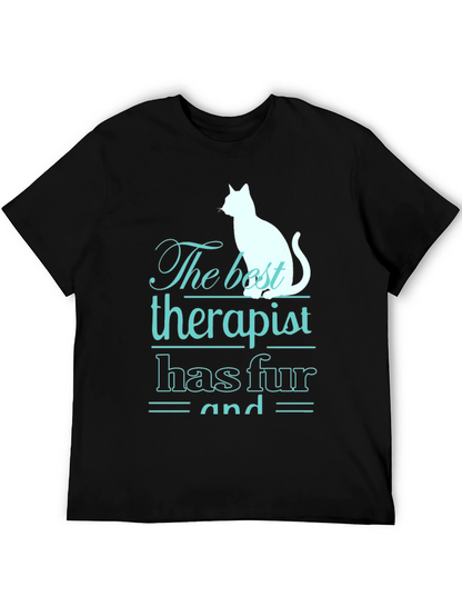 Cat Therapist T-Shirt - Funny Pet Lover Tee
