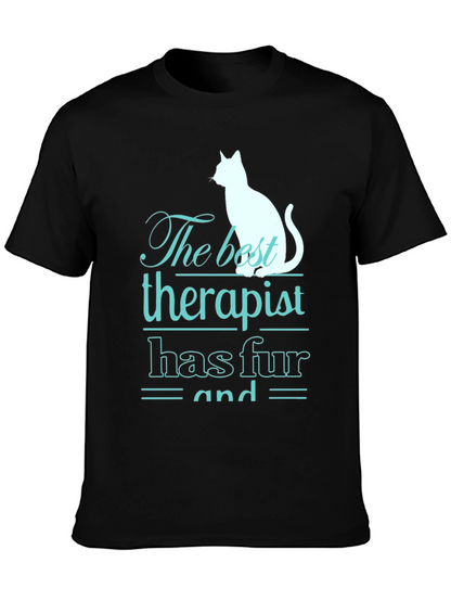 Cat Therapist T-Shirt - Funny Pet Lover Tee