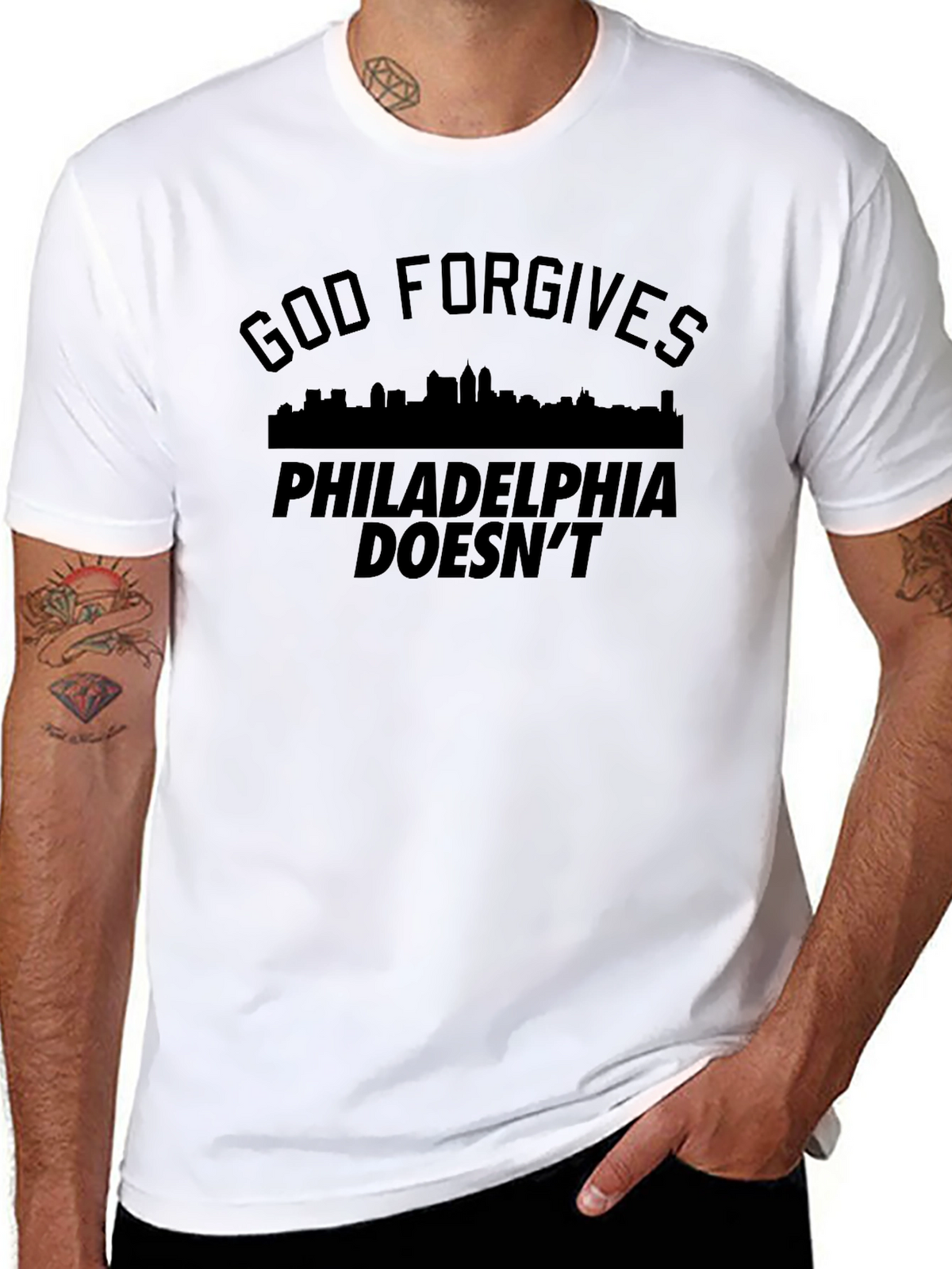God Forgives Philadelphia Doesnt T-Shirt