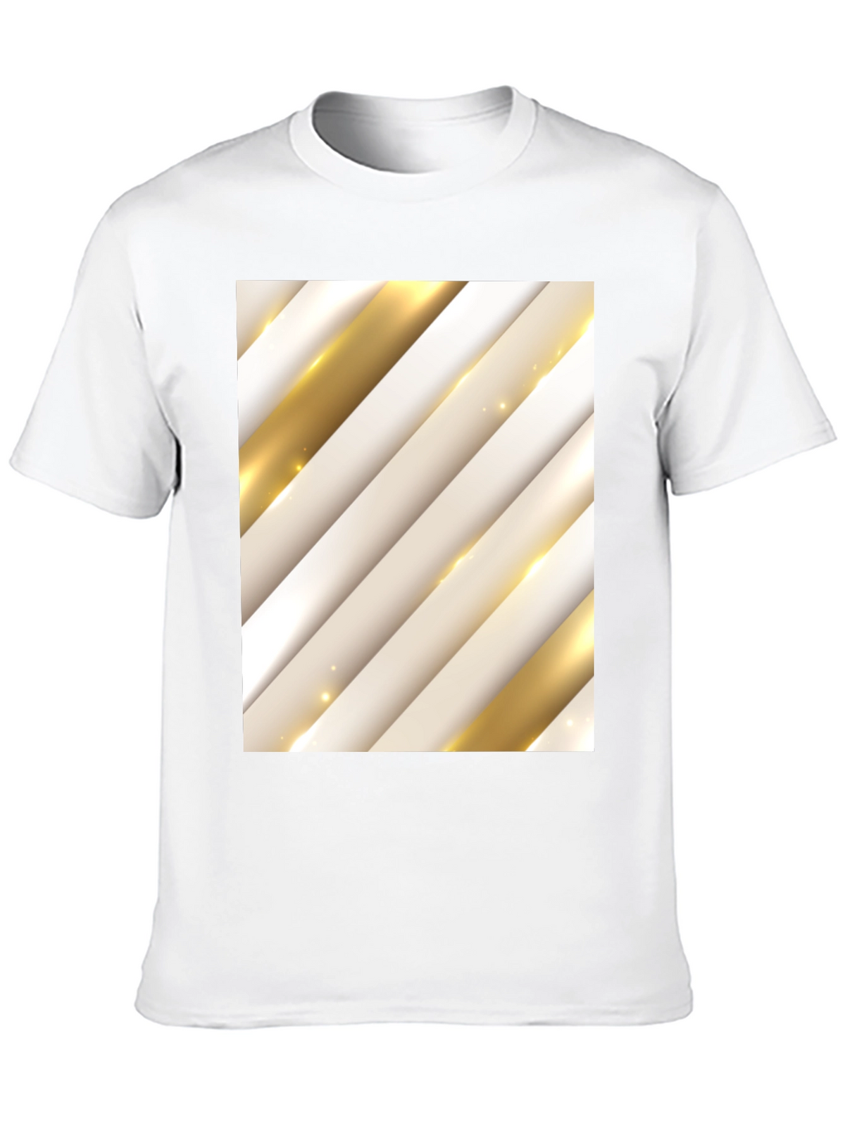 Stylish Abstract Stripe Pattern T-Shirt - Black