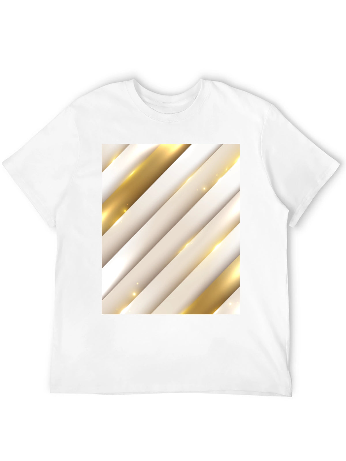 Stylish Abstract Stripe Pattern T-Shirt - Black
