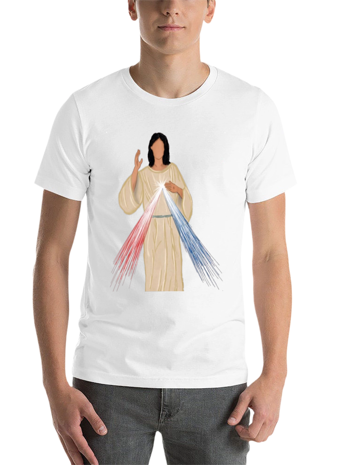 Divine Mercy Graphic Tee - Artistic Religious T-Shirt