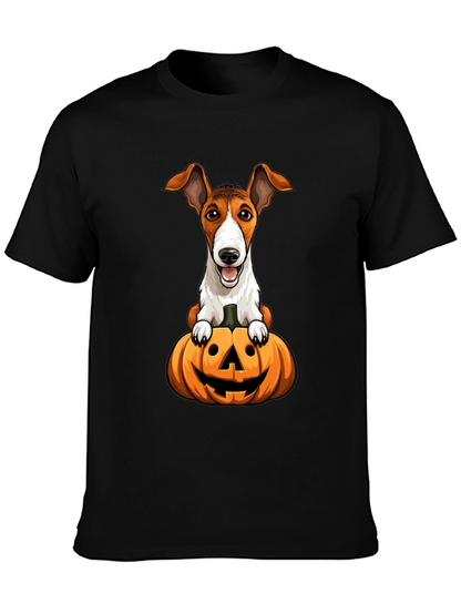 Dog on Pumpkin Halloween T-Shirt