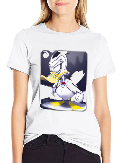 Grumpy Cartoon Duck Graphic Tee