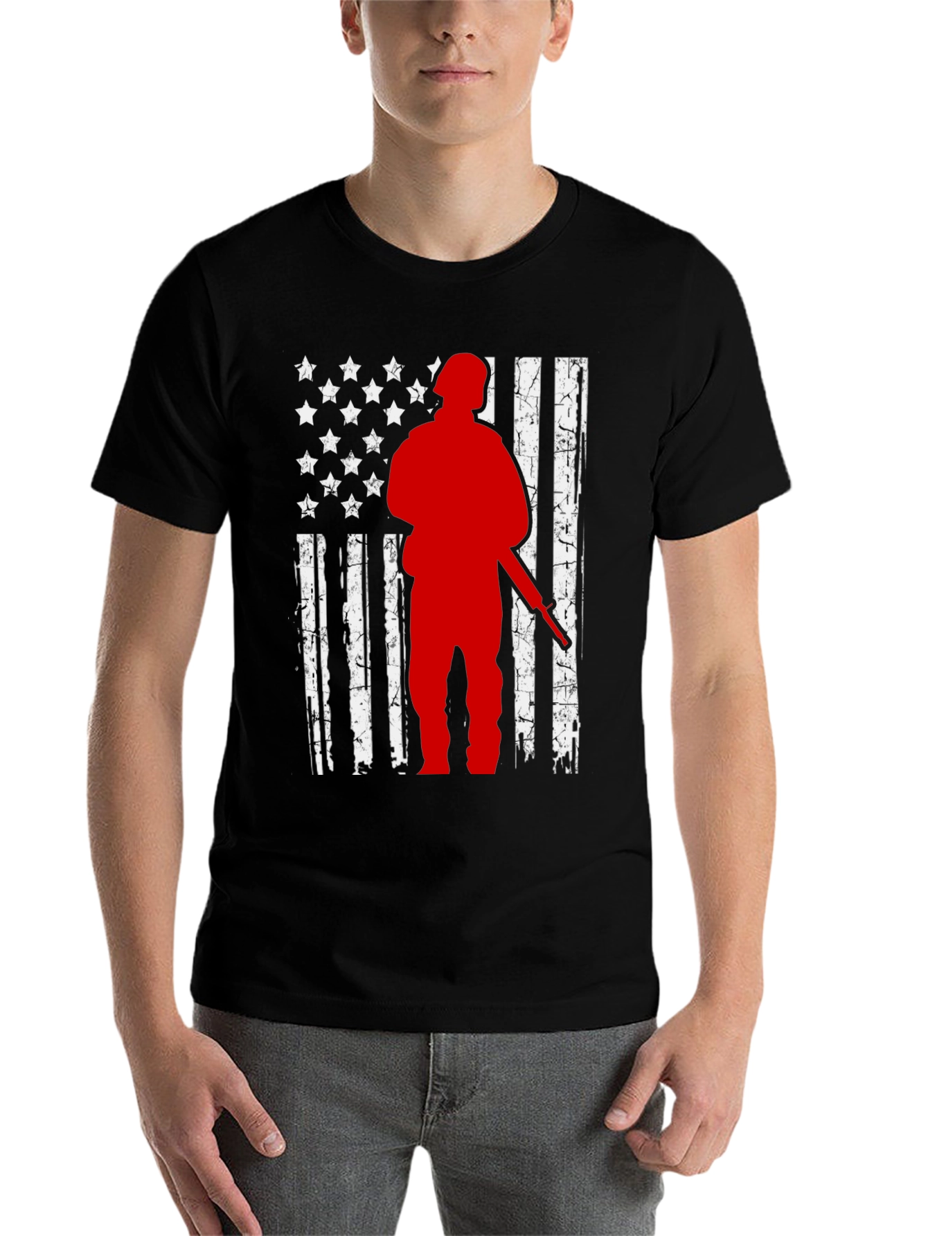 Hunter Flag Graphic Tee - Patriotic Style