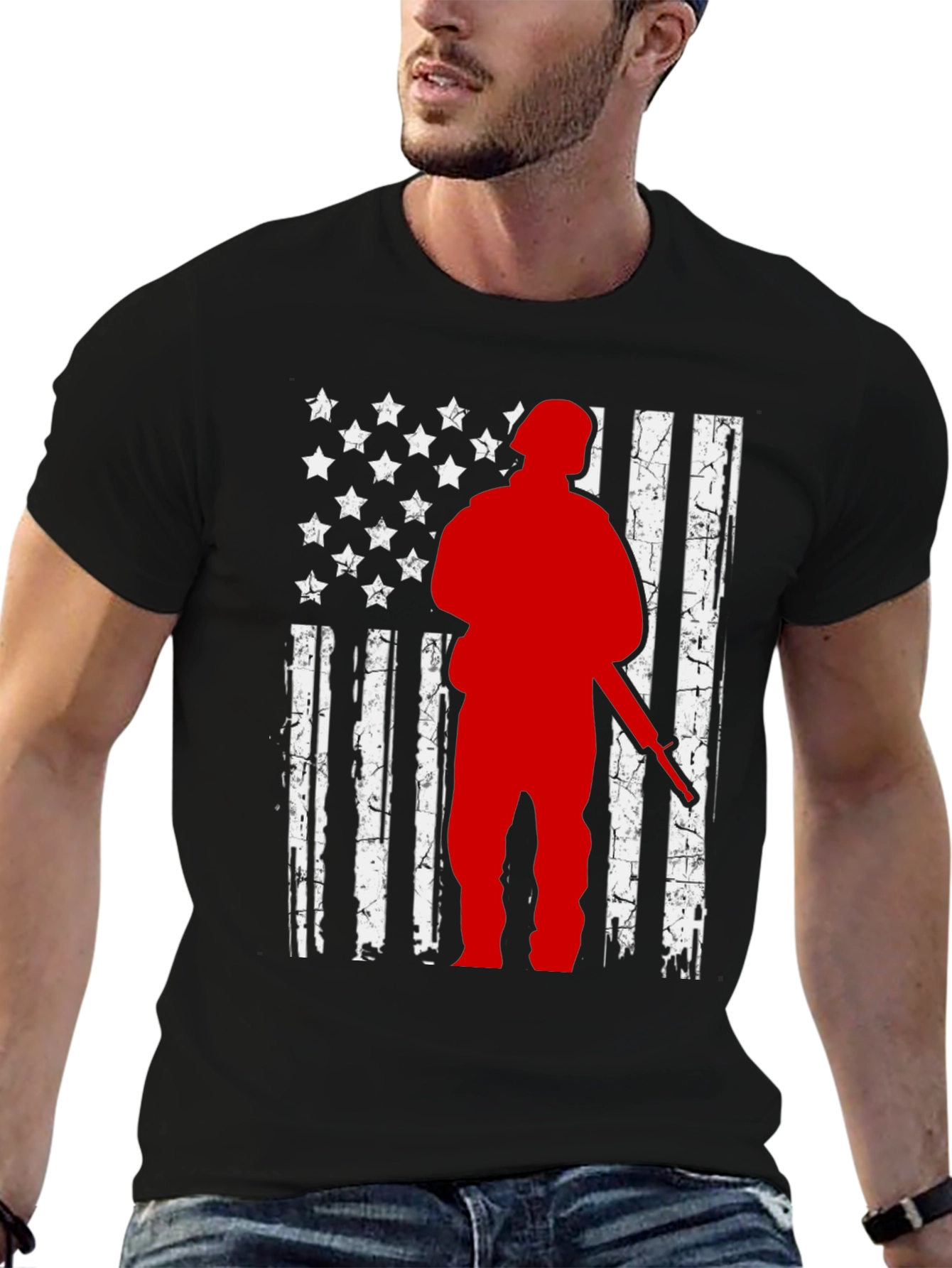 Hunter Flag Graphic Tee - Patriotic Style