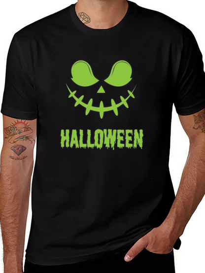 Halloween Jack-O-Lantern Graphic Tee - Black