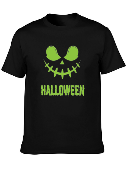 Halloween Jack-O-Lantern Graphic Tee - Black