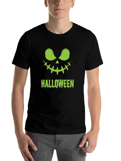 Halloween Jack-O-Lantern Graphic Tee - Black