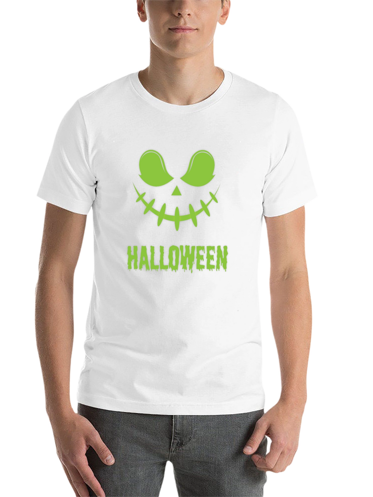 Halloween Jack-O-Lantern Graphic Tee - Black