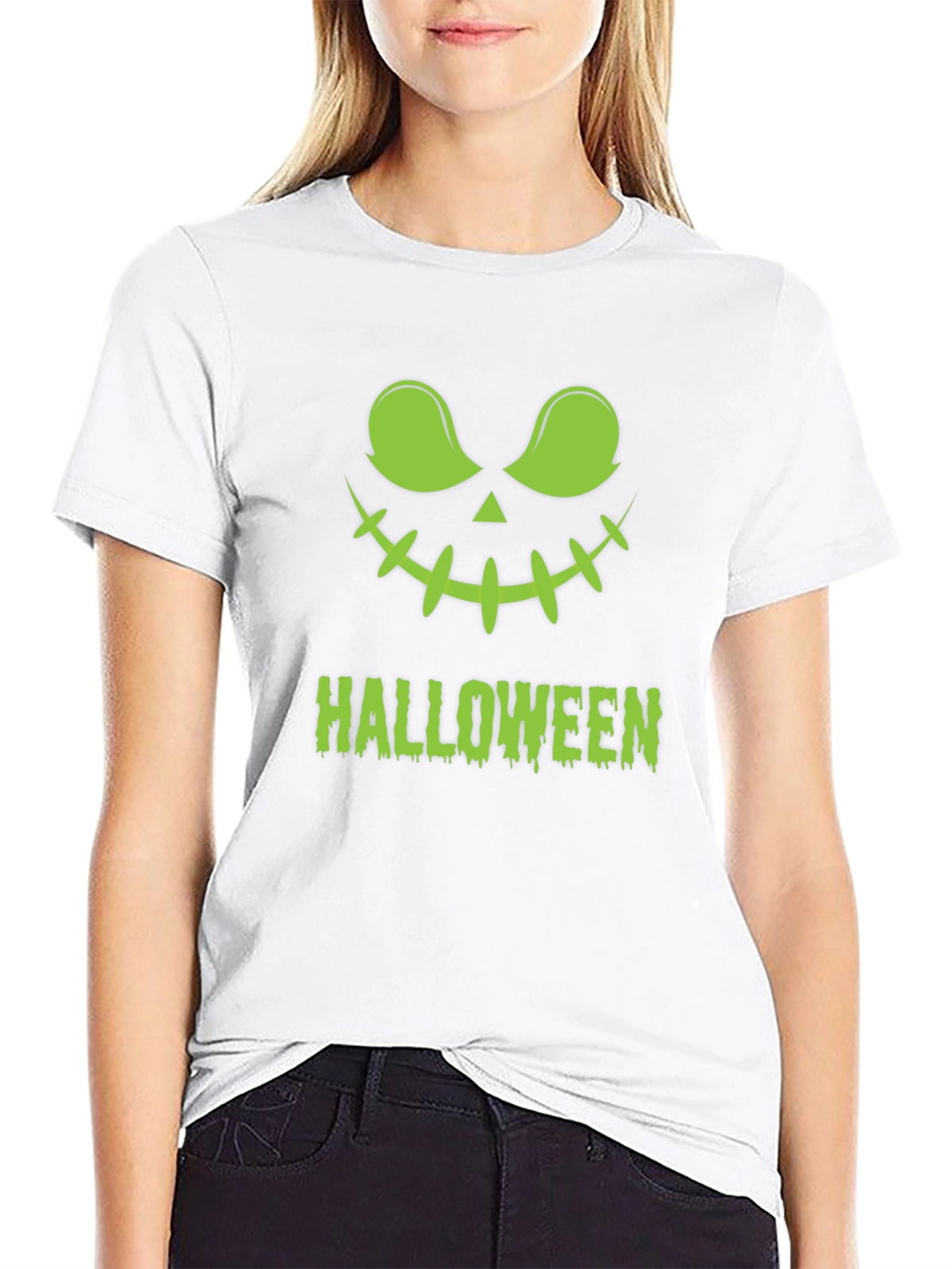 Halloween Jack-O-Lantern Graphic Tee - Black