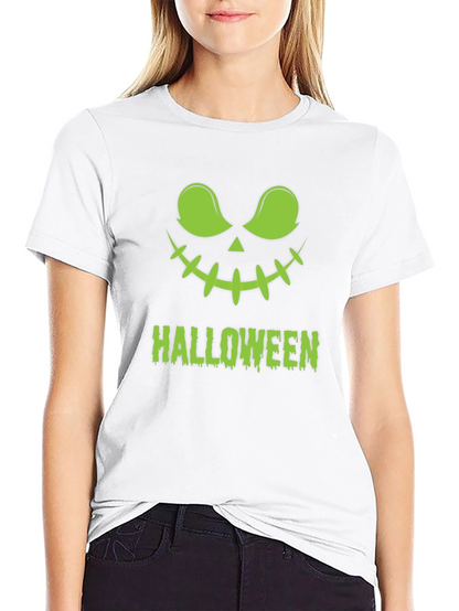 Halloween Jack-O-Lantern Graphic Tee - Black