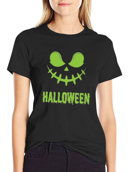 Halloween Jack-O-Lantern Graphic Tee - Black