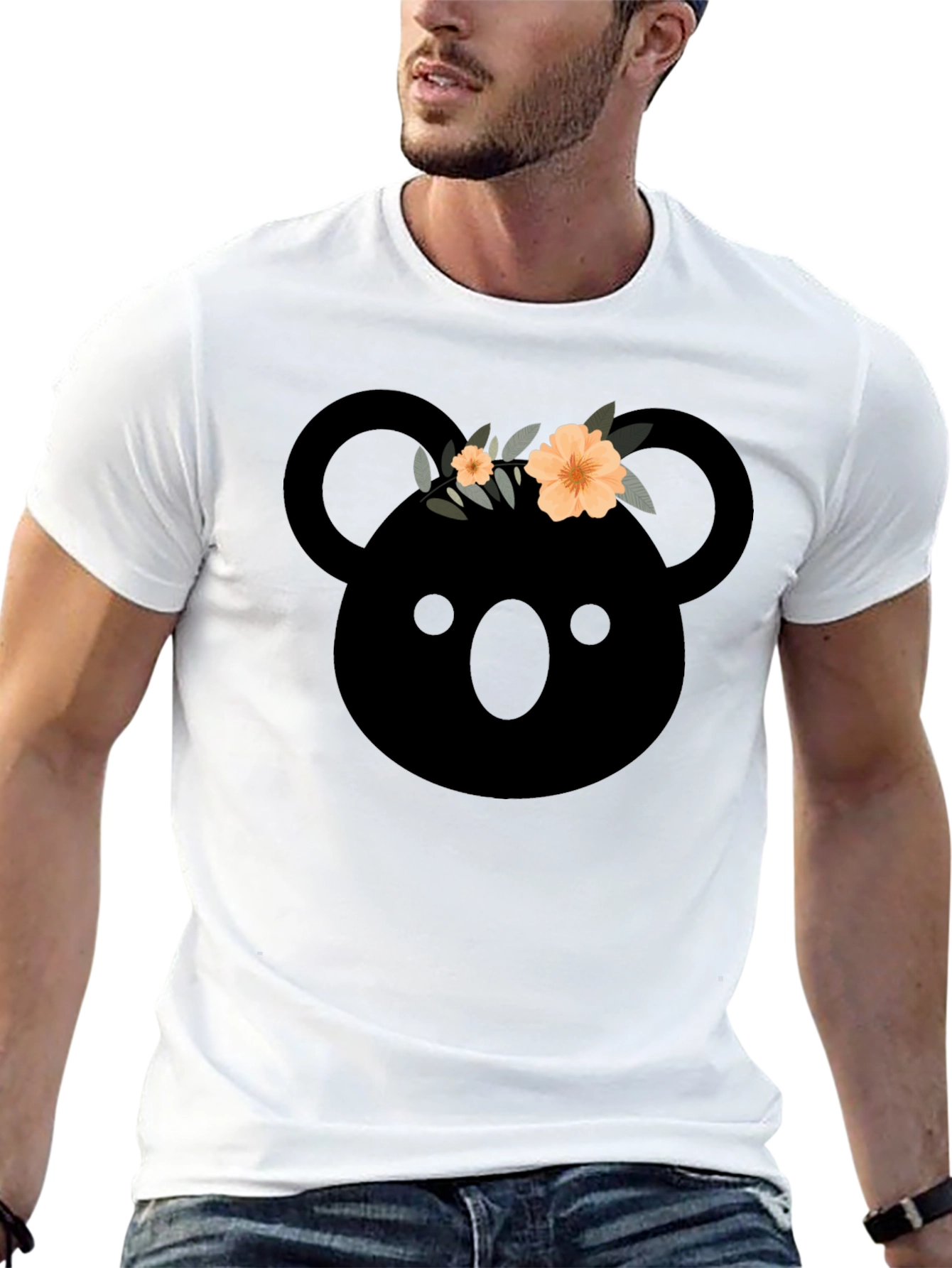 Koala with Flower Crown Graphic T-Shirt