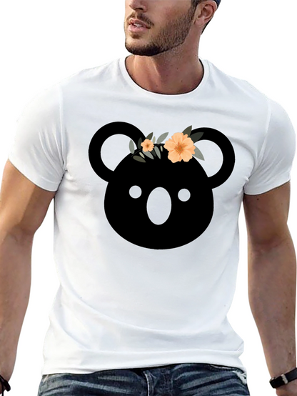 Koala with Flower Crown Graphic T-Shirt