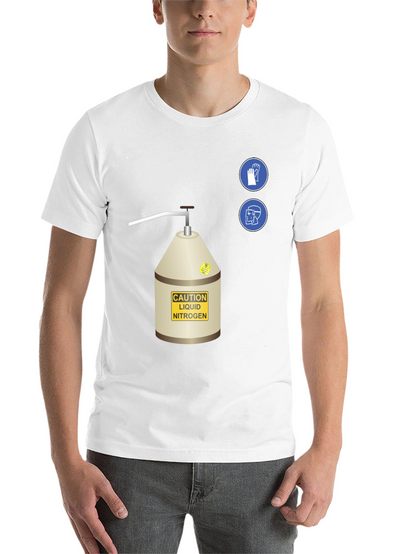 Caution Liquid Nitrogen Graphic T-Shirt - Safety First!