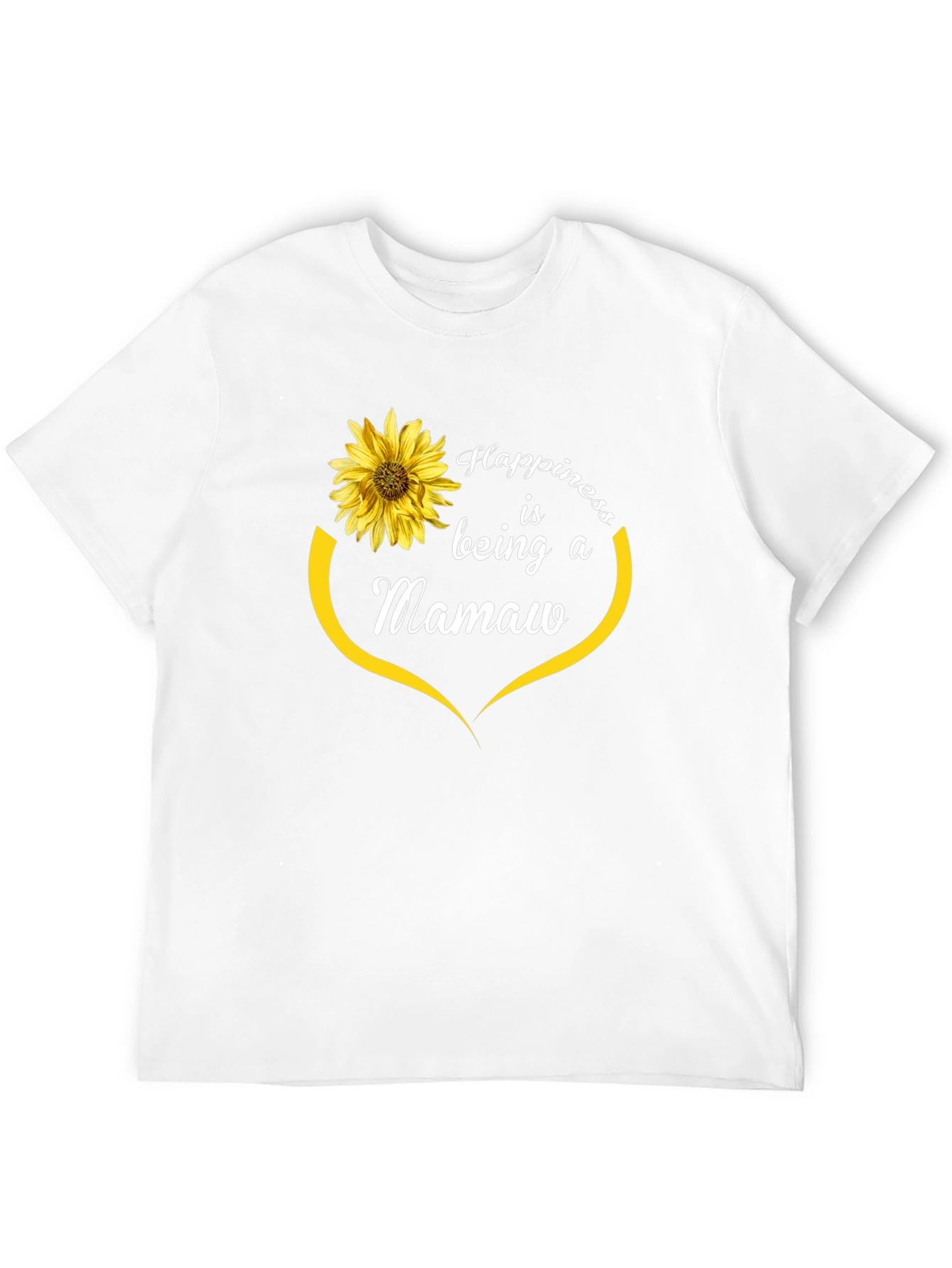 Happiness is Being a Mamaw T-Shirt Sunflower Design