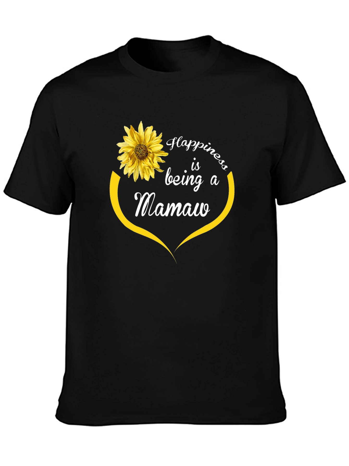 Happiness is Being a Mamaw T-Shirt Sunflower Design