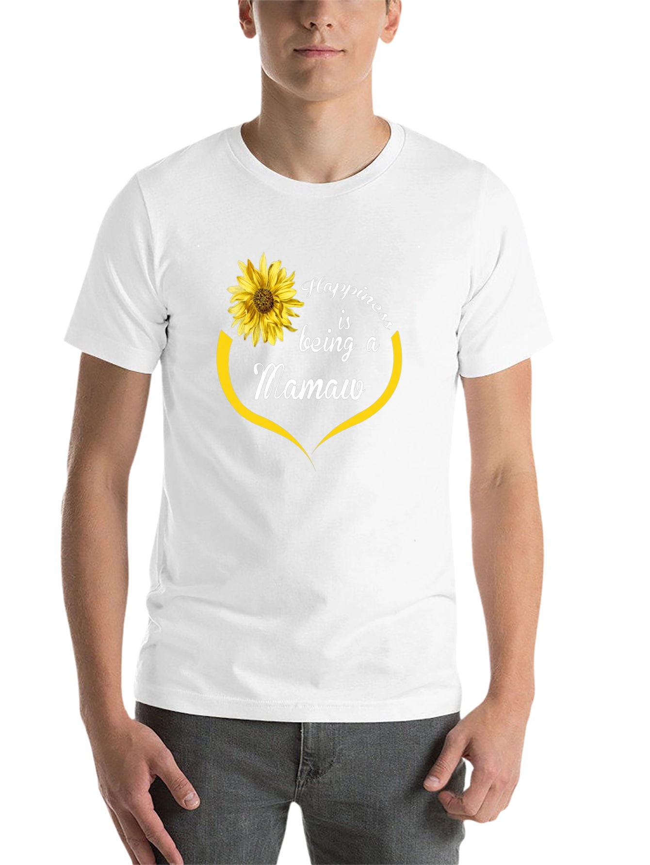 Happiness is Being a Mamaw T-Shirt Sunflower Design