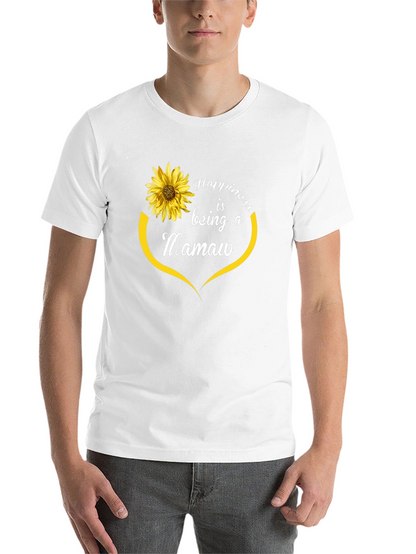 Happiness is Being a Mamaw T-Shirt Sunflower Design
