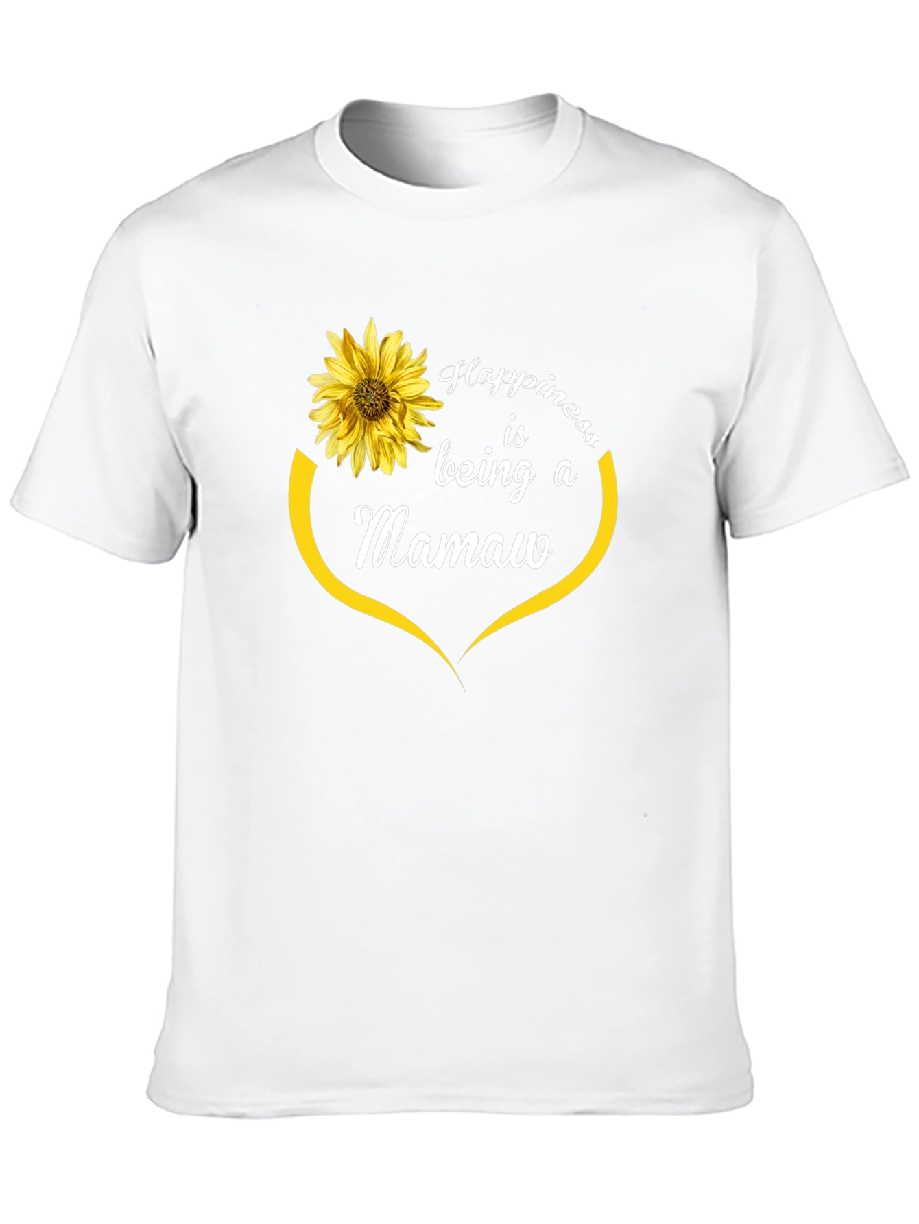 Happiness is Being a Mamaw T-Shirt Sunflower Design