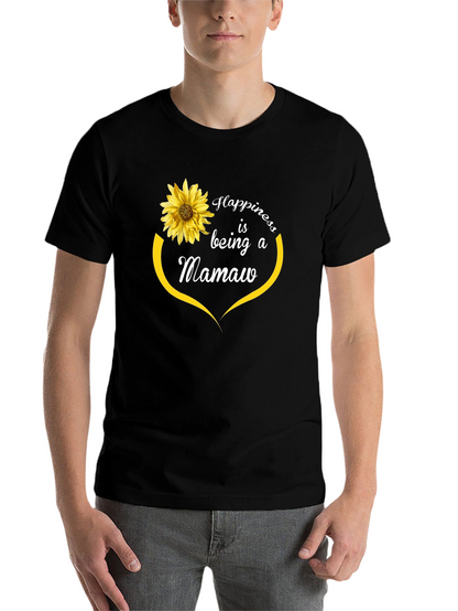 Happiness is Being a Mamaw T-Shirt Sunflower Design