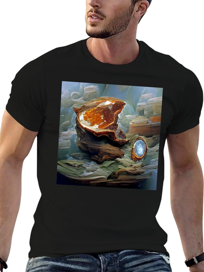 Artistic Abstract Shell Graphic Tee
