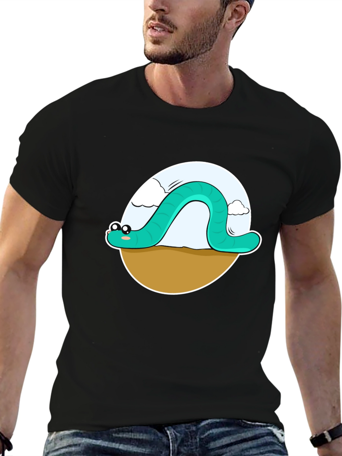 Cartoon Worm Graphic Tee