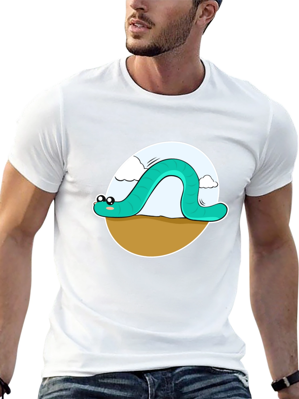 Cartoon Worm Graphic Tee