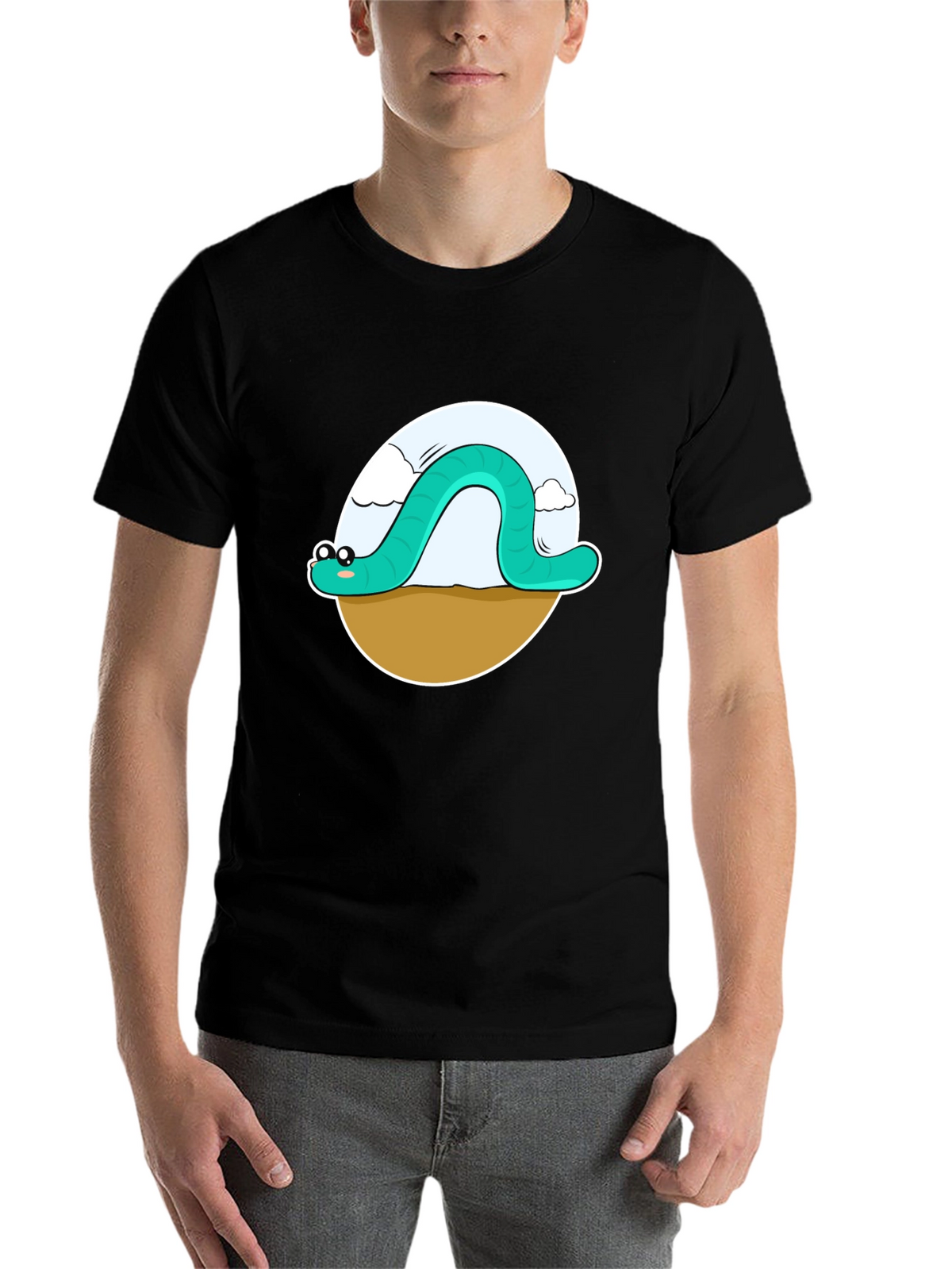 Cartoon Worm Graphic Tee