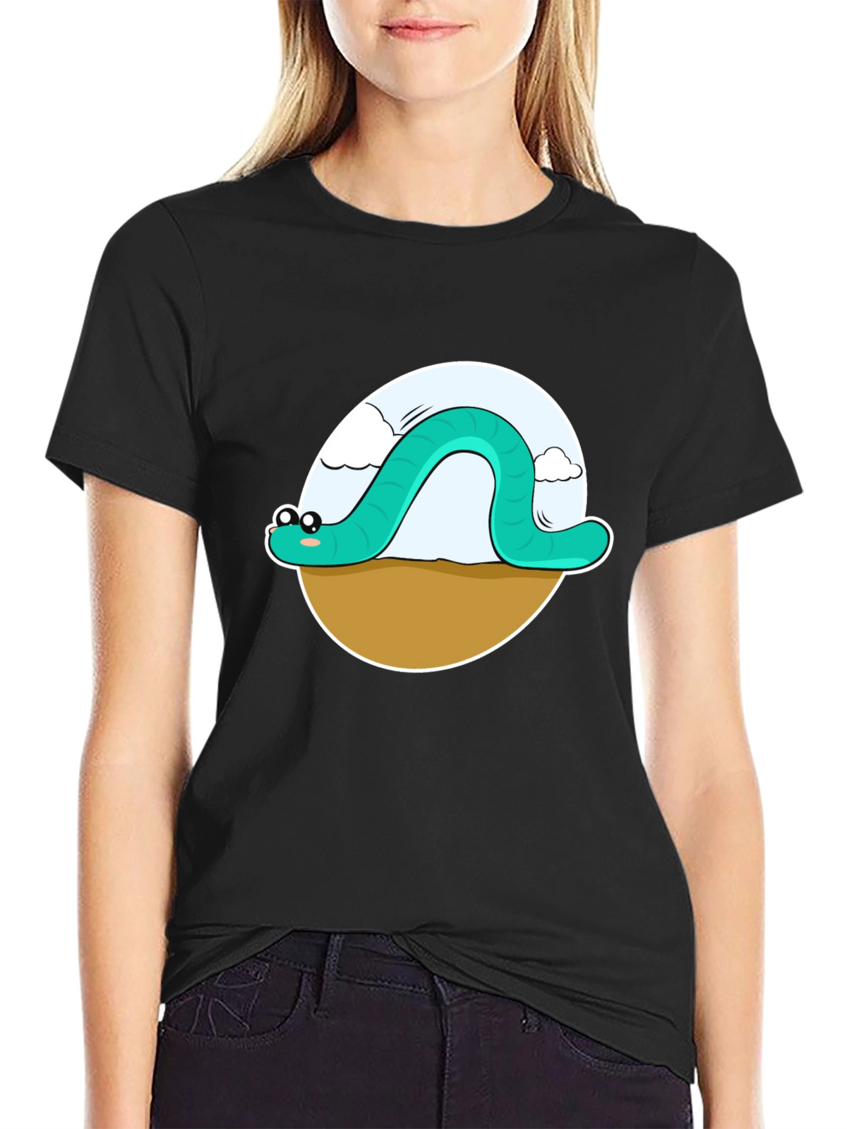 Cartoon Worm Graphic Tee