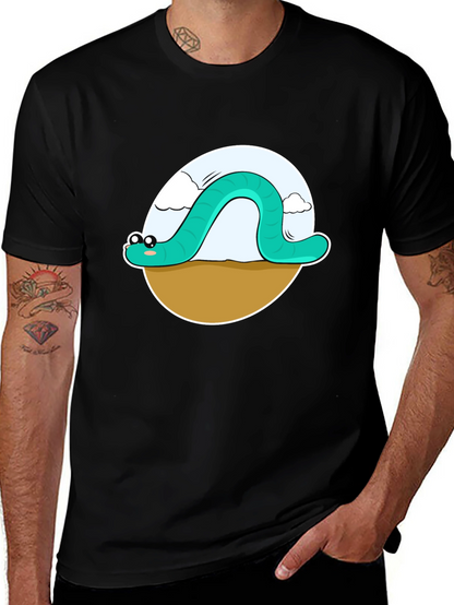 Cartoon Worm Graphic Tee