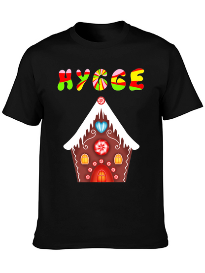 Hygge Gingerbread House Graphic Tee - Festive Comfort