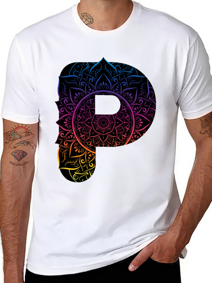Mandala P Graphic Black T-Shirt