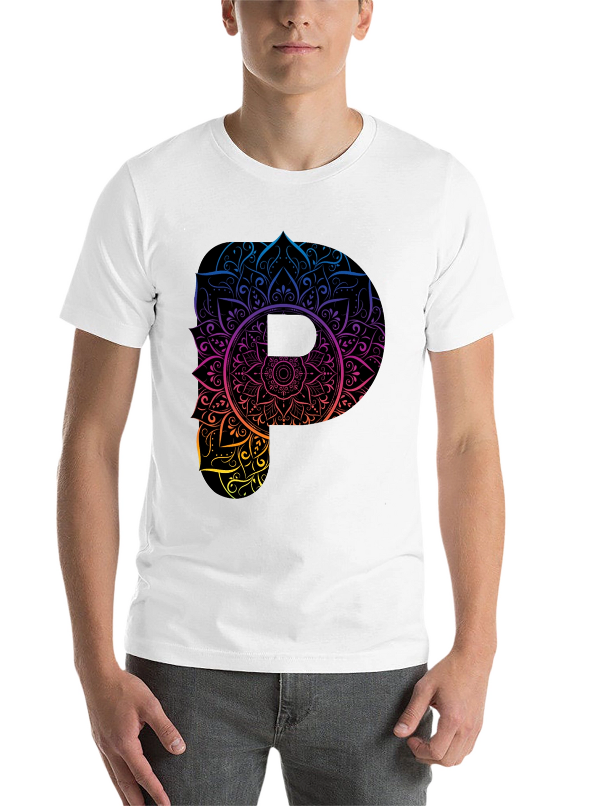 Mandala P Graphic Black T-Shirt