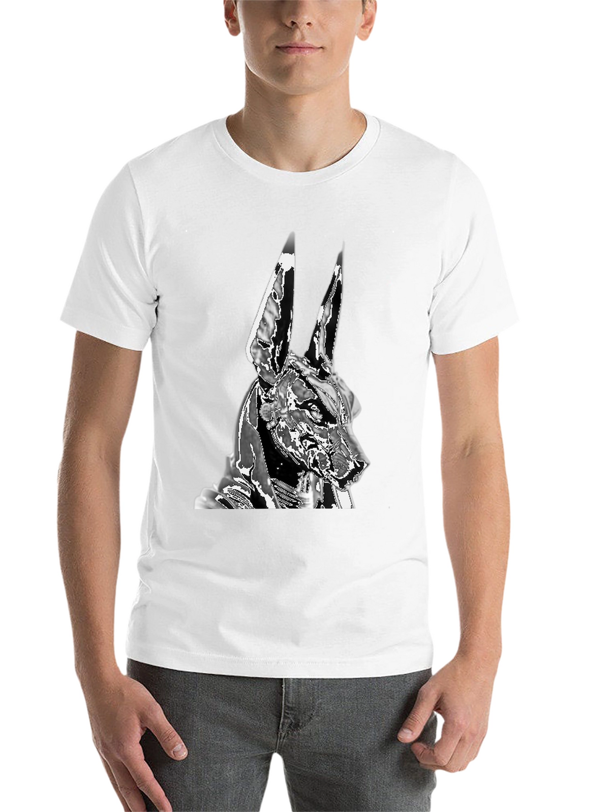 Anubis Graphic Tee - Black Cotton Blend