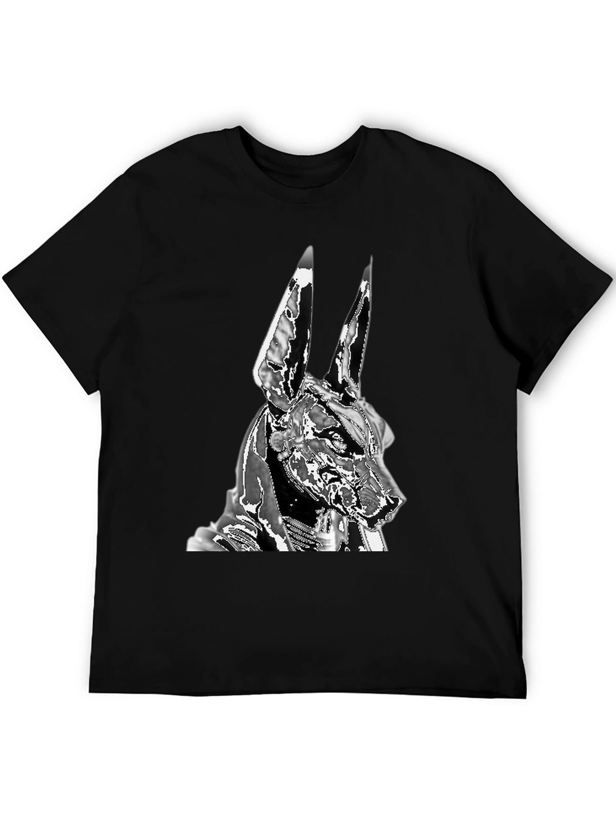 Anubis Graphic Tee - Black Cotton Blend