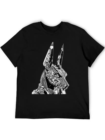 Anubis Graphic Tee - Black Cotton Blend