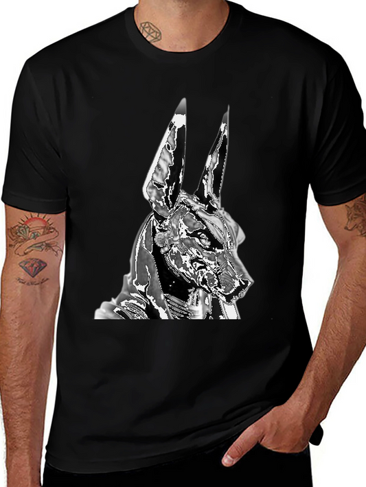 Anubis Graphic Tee - Black Cotton Blend