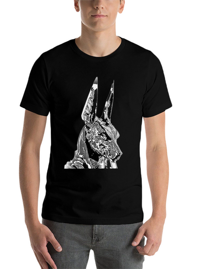 Anubis Graphic Tee - Black Cotton Blend