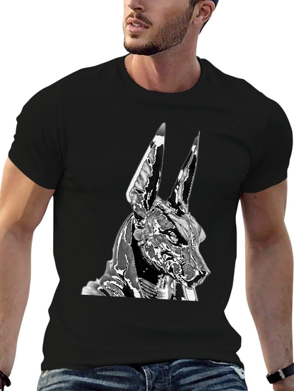 Anubis Graphic Tee - Black Cotton Blend
