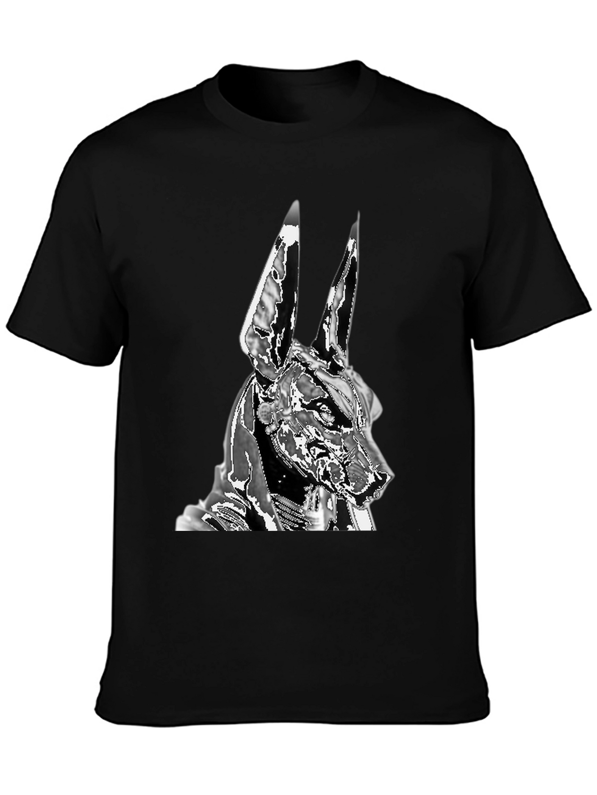 Anubis Graphic Tee - Black Cotton Blend