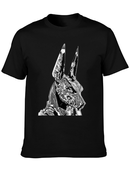Anubis Graphic Tee - Black Cotton Blend