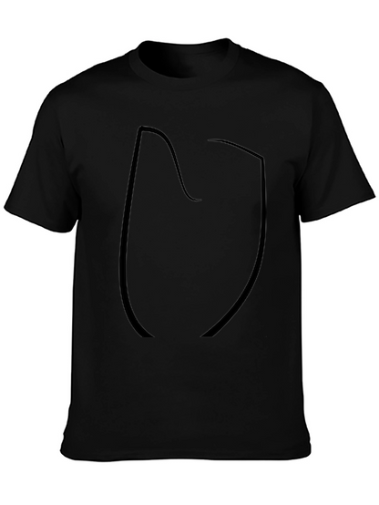 Mens Black Short Sleeve Graphic T-Shirt