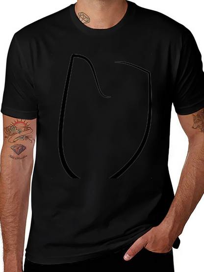 Mens Black Short Sleeve Graphic T-Shirt