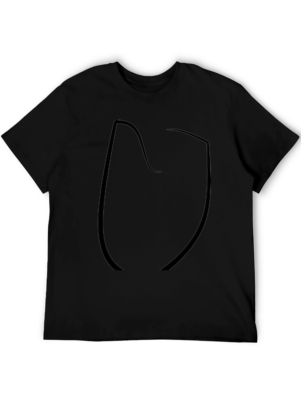 Mens Black Short Sleeve Graphic T-Shirt