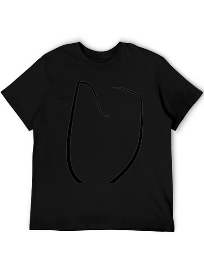Mens Black Short Sleeve Graphic T-Shirt