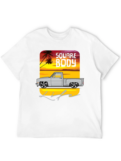 Square Body Life Black Graphic T-Shirt