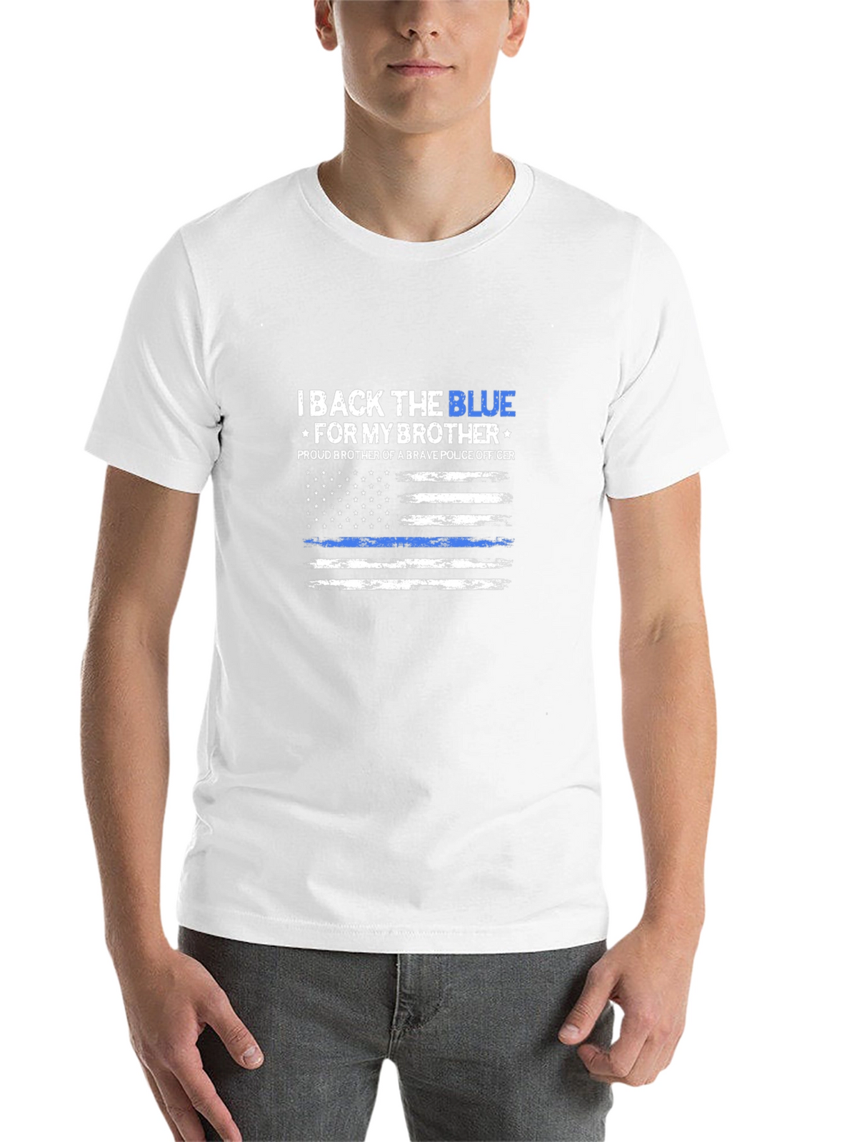 I Back The Blue T-Shirt - Proud Police Brother